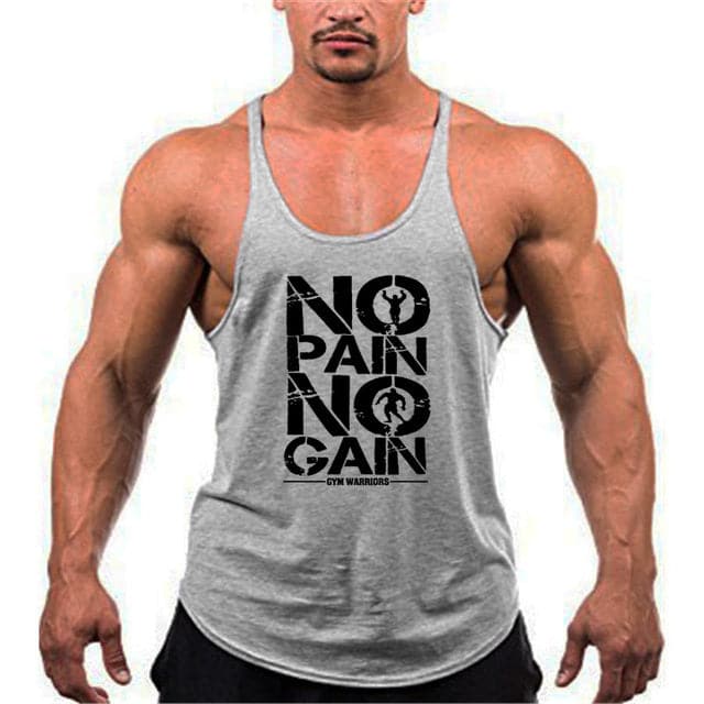 Active Armor Elite "No Pain No Gain" Stringer Tank | Black - Active ArmorFit