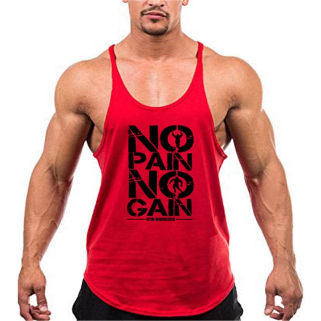 Active Armor Elite "No Pain No Gain" Stringer Tank | Black - Active ArmorFit