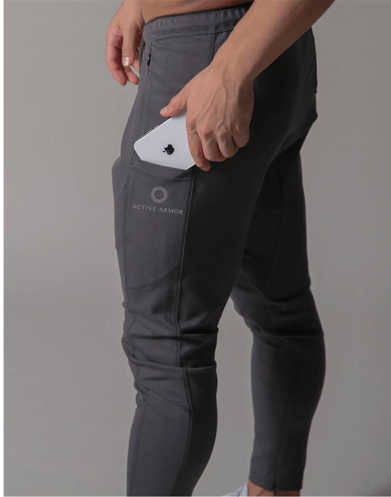 Active Armor "Juggernaut" | Premium Lifting Series | Tapered Tech Joggers | Dark Gray - Active ArmorFit