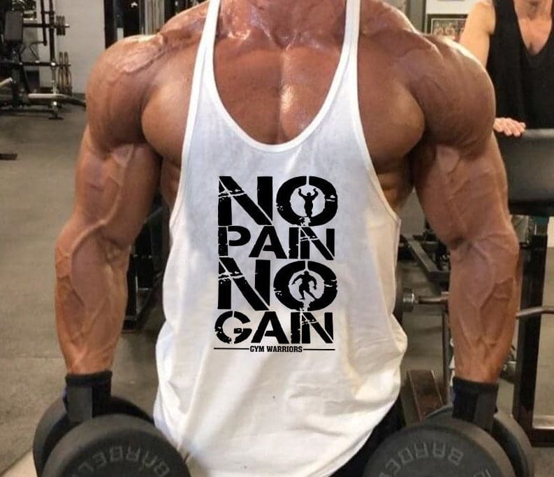 Active Armor Elite "No Pain No Gain" Stringer Tank | Black - Active ArmorFit