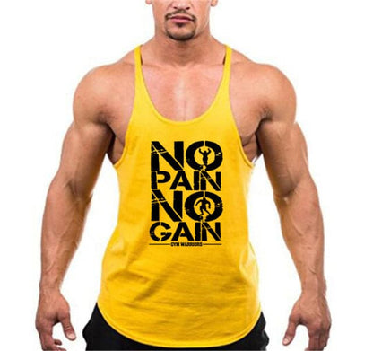 Active Armor Elite "No Pain No Gain" Stringer Tank | Black - Active ArmorFit
