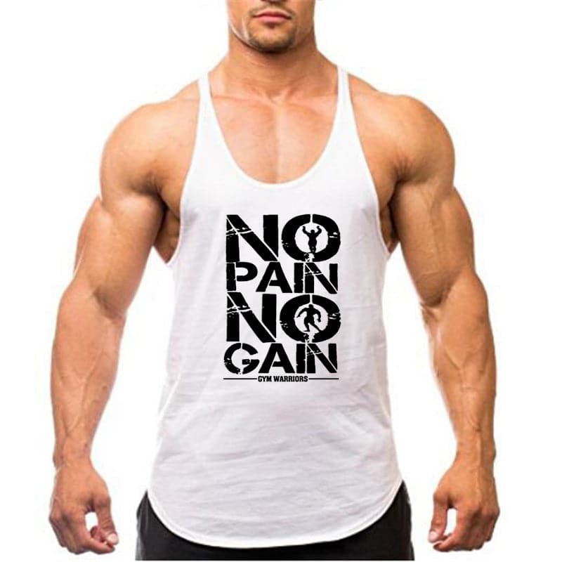 Active Armor Elite "No Pain No Gain" Stringer Tank | Black - Active ArmorFit