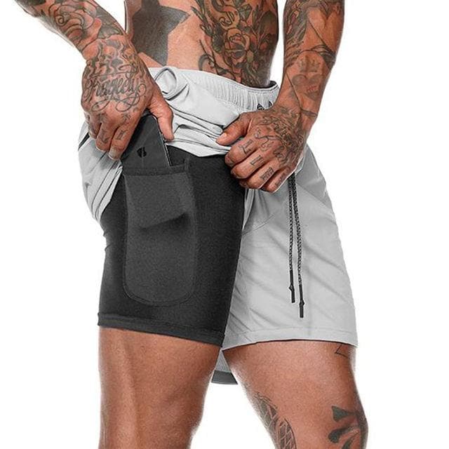 Active Armor Elite "Operative" 2-in-1 Shorts | Light Grey - Active ArmorFit