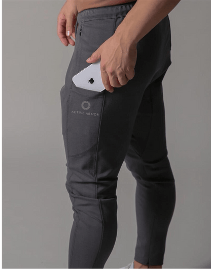 Active Armor "Juggernaut" | Premium Lifting Series | Tapered Tech Joggers | Elusive Gray - Active ArmorFit
